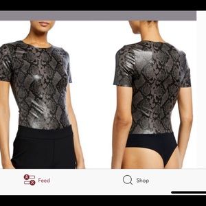 Commando faux leather snake bodysuit large